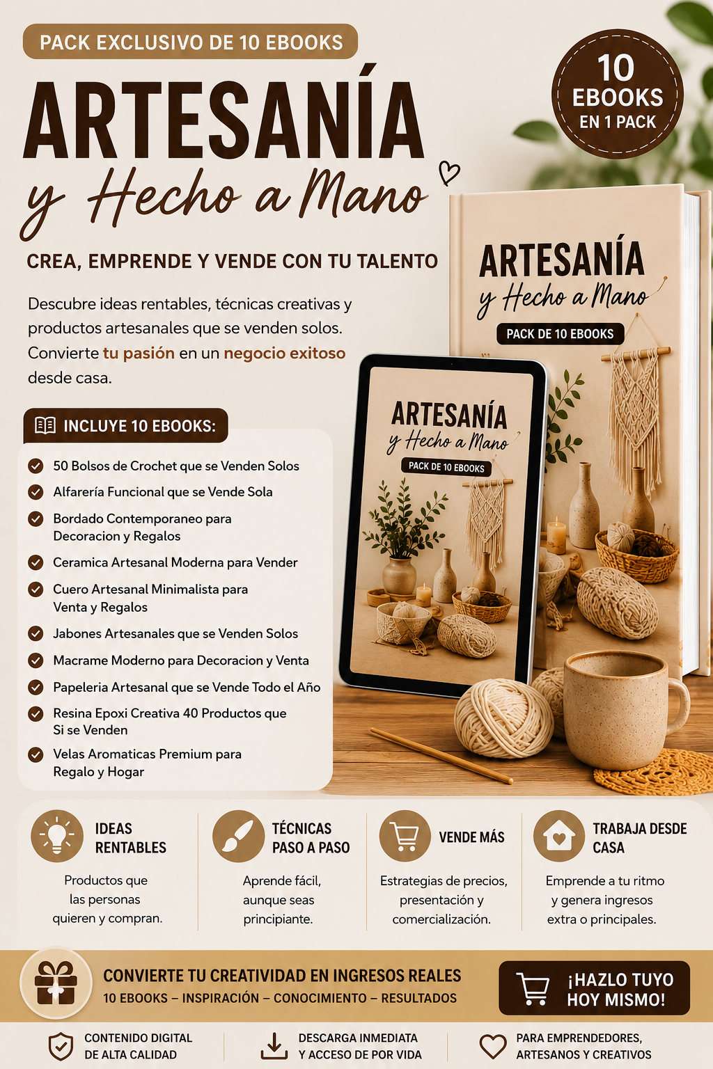 Aprende a Crear, Emprender y Vender Artesanías con Éxito